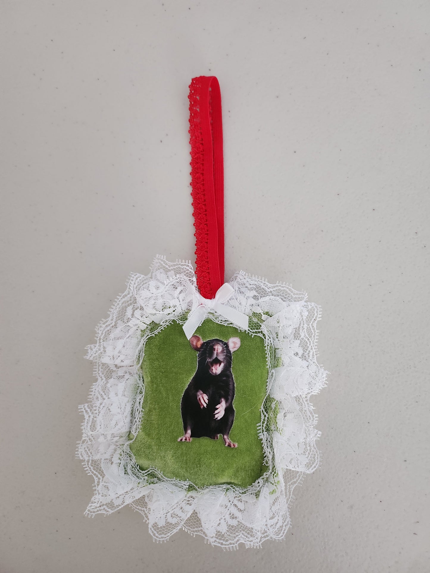 Velvet Rat Tree Ornament