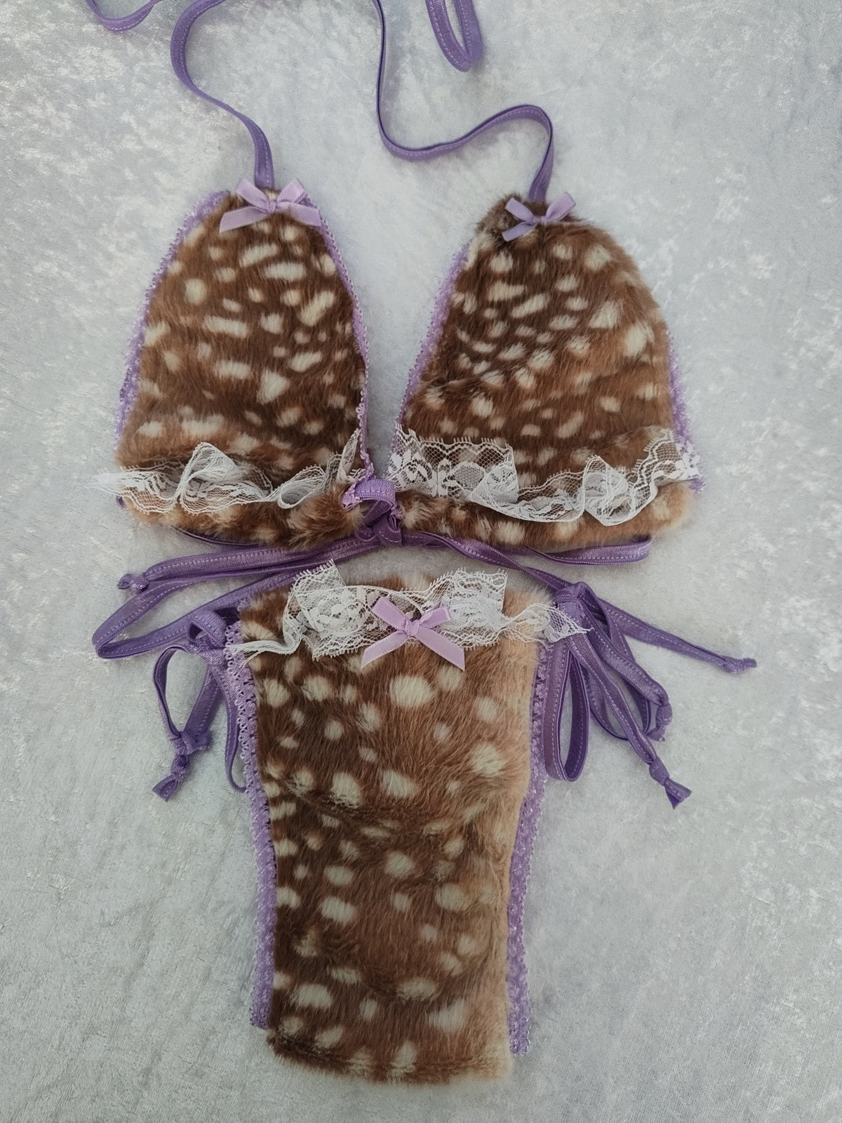 Lilac Faux Fawn Lingerie Set