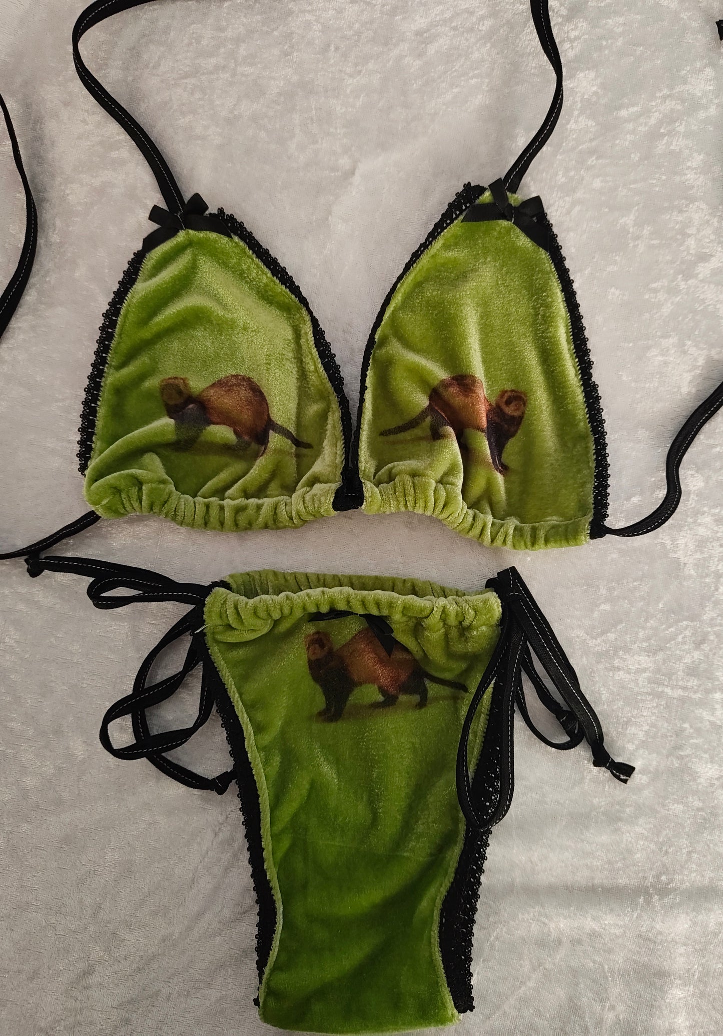 Ferret Velvet Lingerie Set