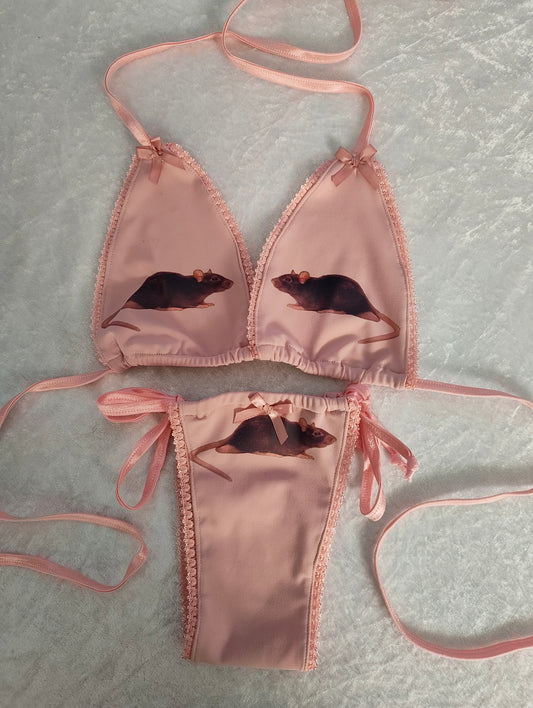 Pink Rat Bikini Set