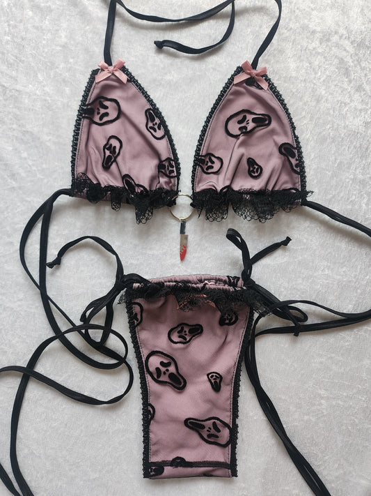 Pink GhostFace Bikini