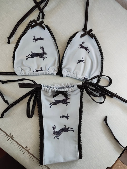 Blue Hare Bikini Set sample only