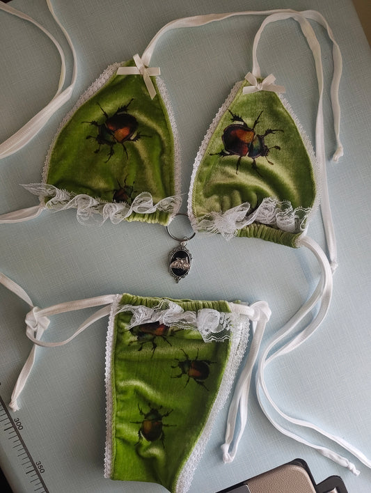 1/1 Velvet Bug Lingerie Set